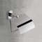 Polished Chrome Toilet Roll Holder With Cover